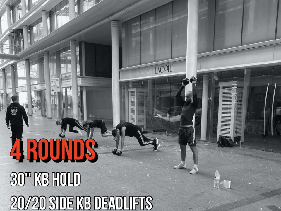 deadlift KB hold Front Squat