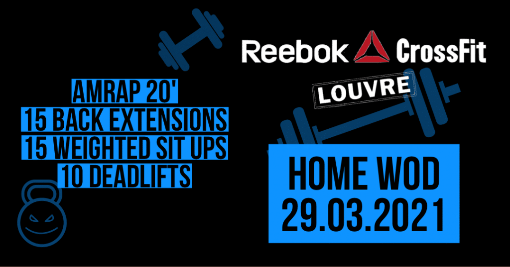 Back Extension Weighted sit up Deadlift AMRAP
