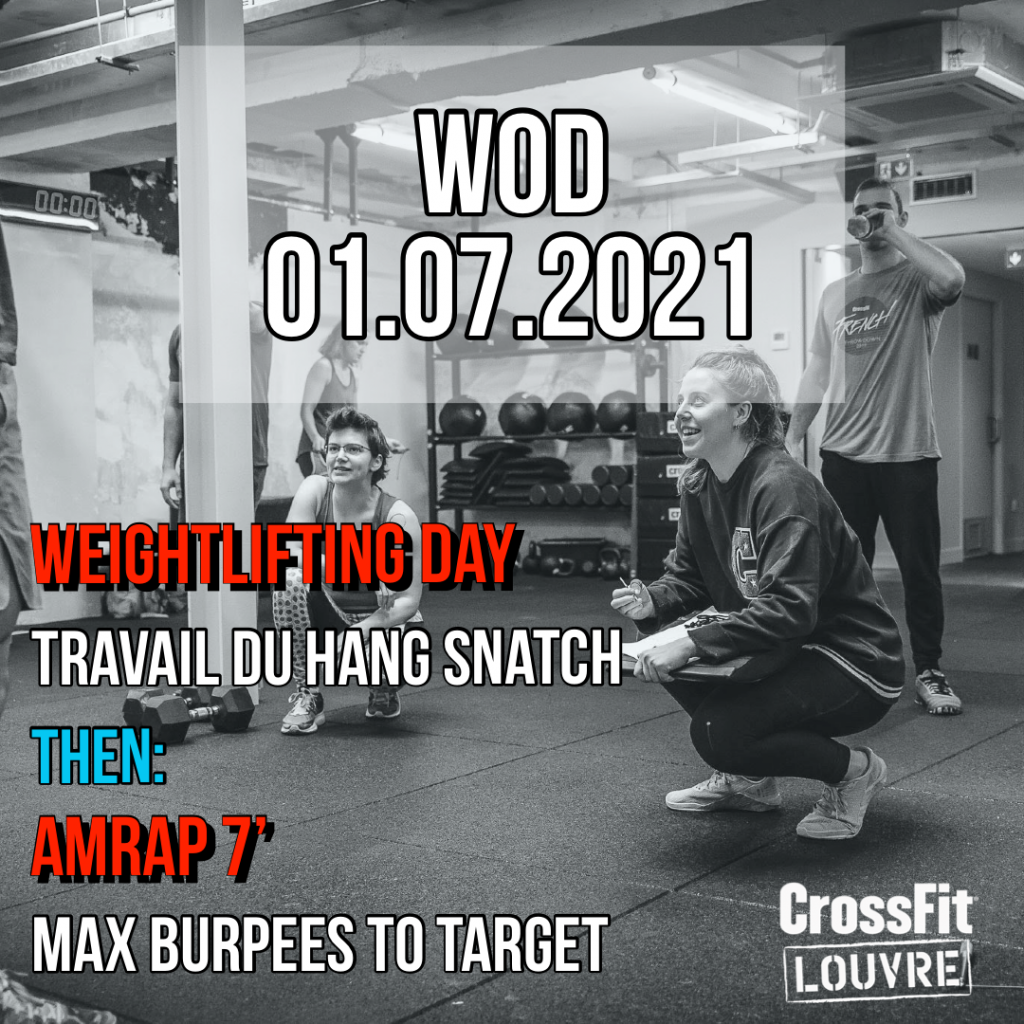 Hang Snatch AMRAP Burpee To Target Weightlifting Day