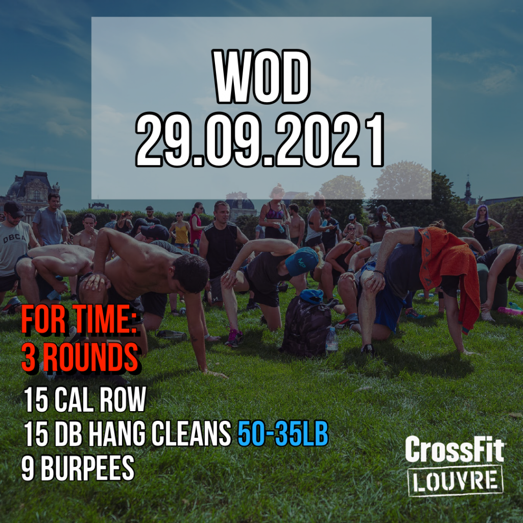 Triplet For Time Row Burpee DB Hang Clean
