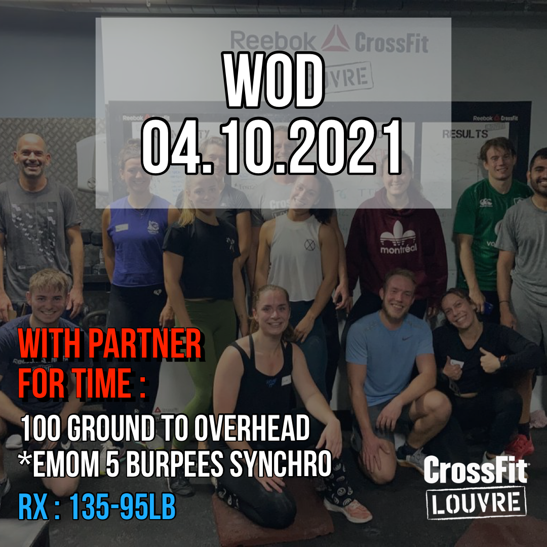 For Time EMOM Ground To Overhead Burpee With Partner