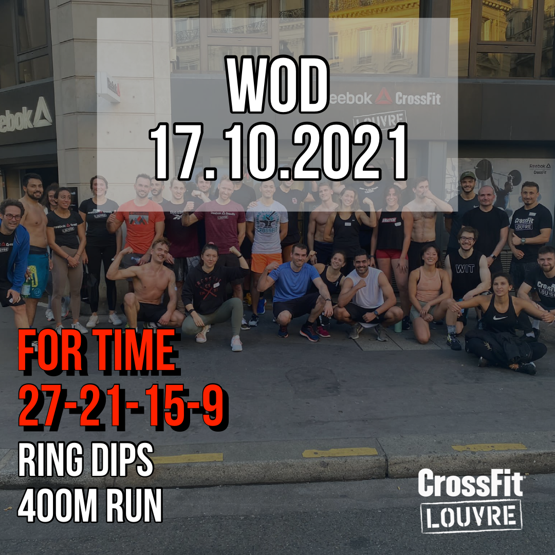 For Time Couplet Ring Dips Run