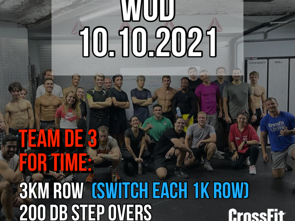 For Time Row Wall Sit DB Step Over Team of 3
