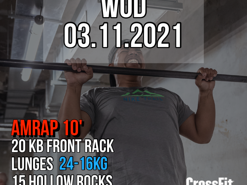 AMRAP Front Rack Lunges Hollow Rock Strict Pull Up