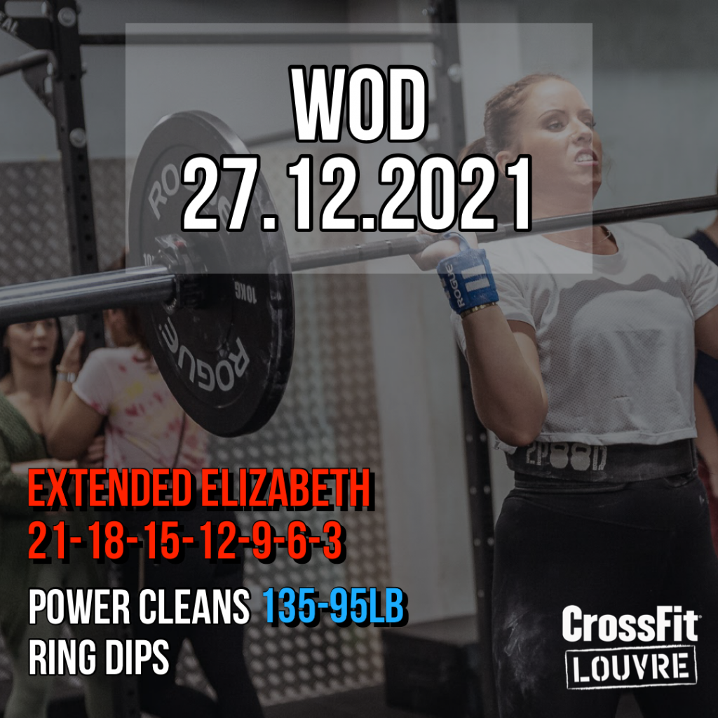 For Time Benchmark Elizabeth Extended Power Clean Ring Dips