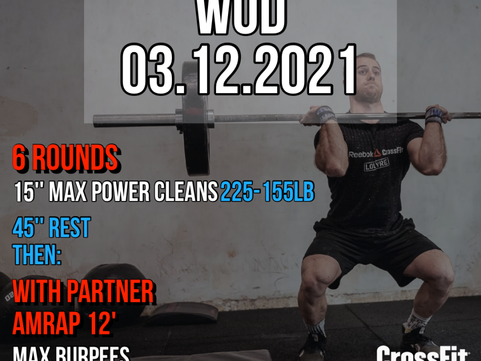 Max Reps Power Clean Burpee AMRAP With Partner