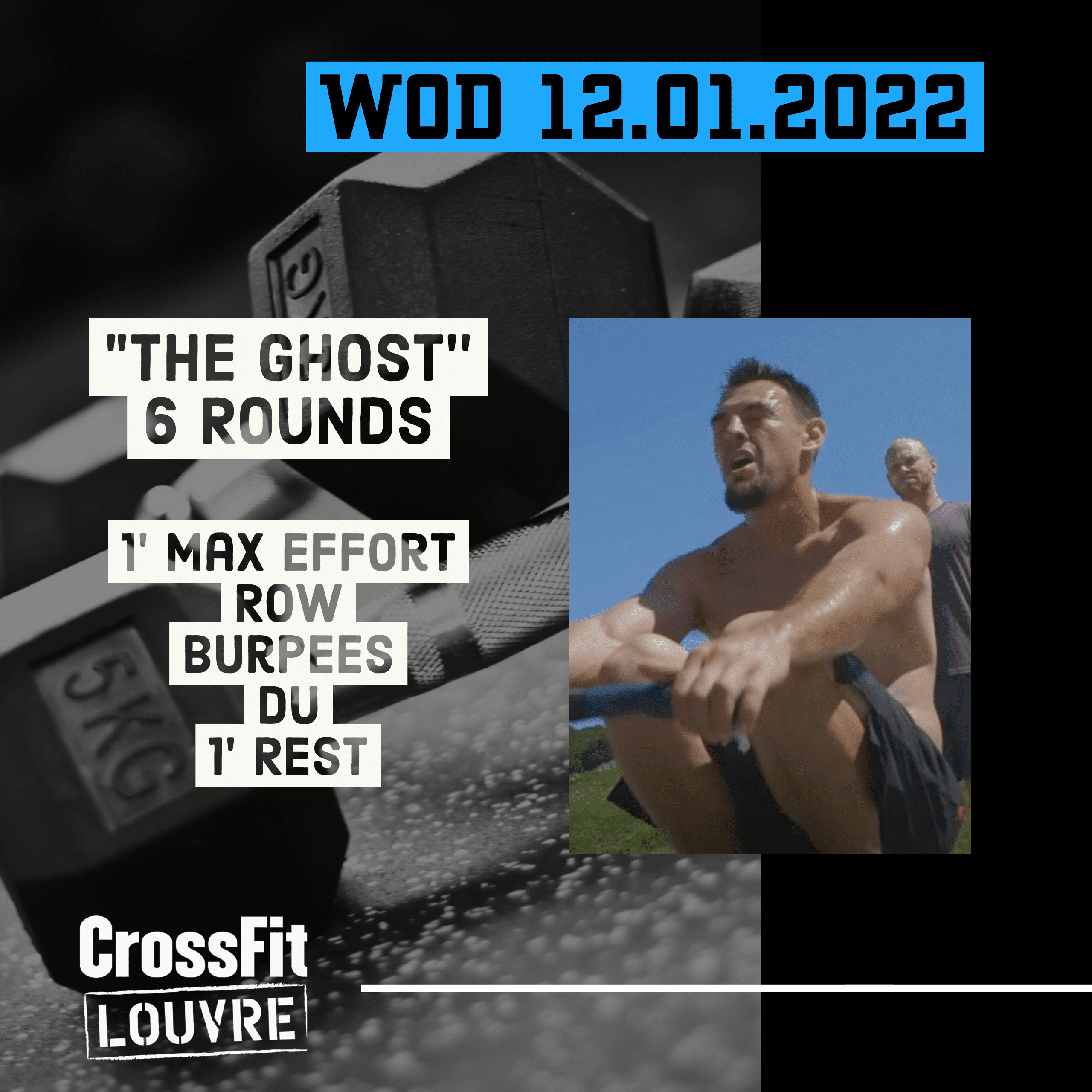 The Ghost Max Effort Benchmark Row Burpee Double Under