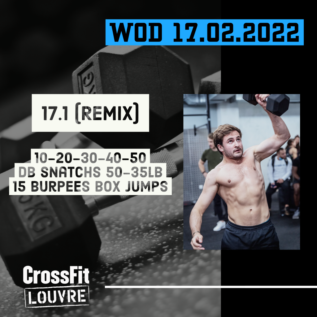 17.1 Open Couplet For Time DB Snatch Burpee Box Jump