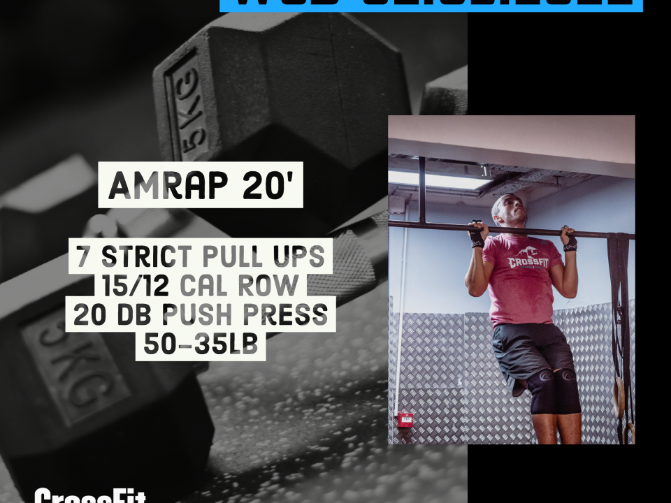 AMRAP Strict Pull Up Row DB Push Press Triplet
