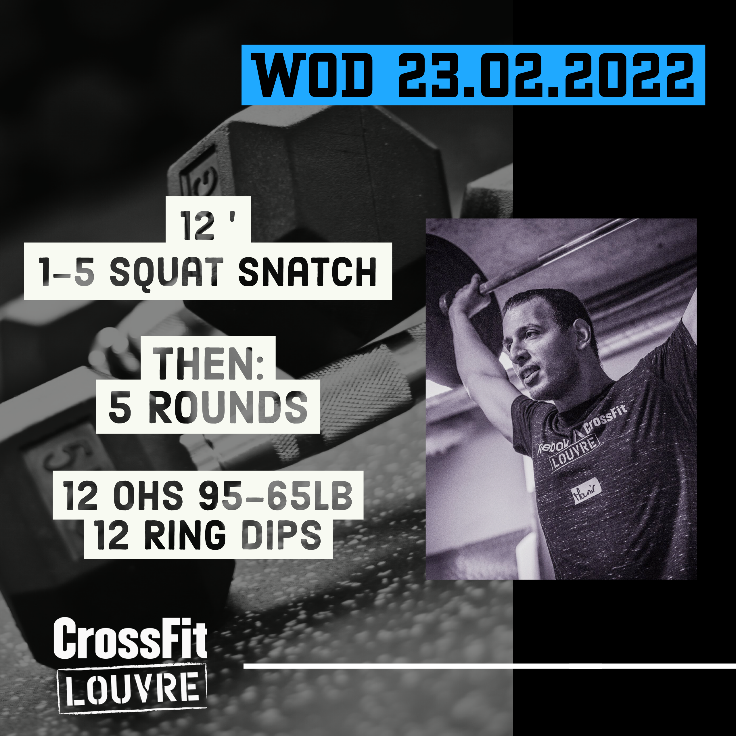 Squat Snatch For Time OHS Ring Dips