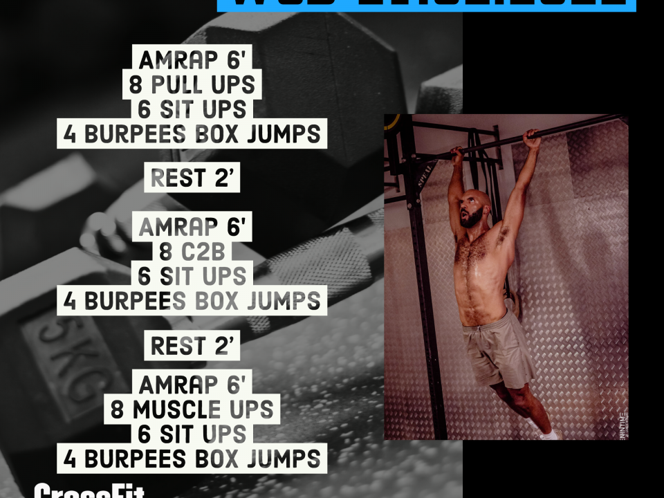 AMRAP Pull Up Chest To Bar Sit Up Bar Muscle Up Burpee Box Jump