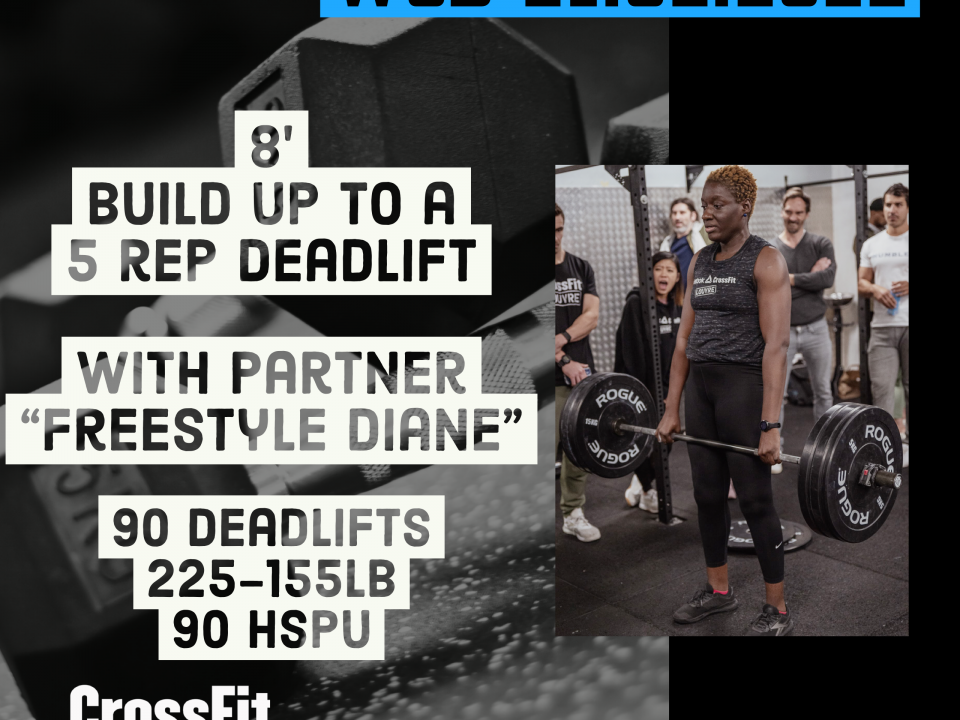 Heavy Deadlift Freestyle Diane Couplet With Partner Deadlift HSPU