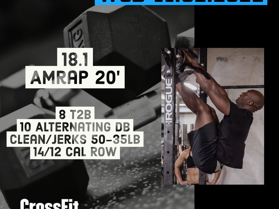 AMRAP 18.1 Open Toes To Bar DB Clean&Jerk Row