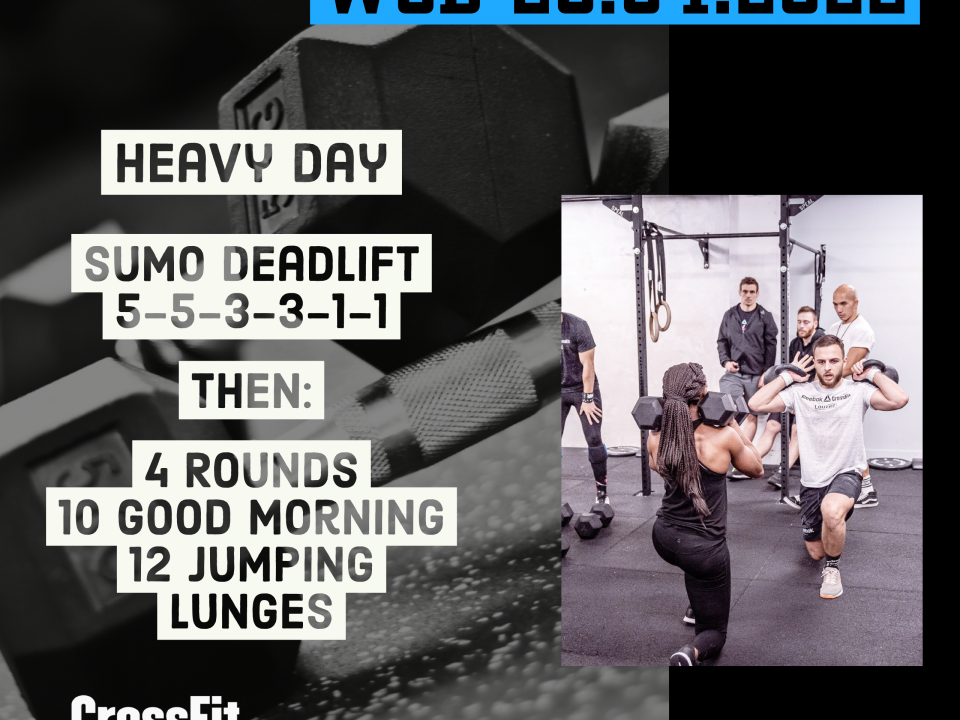 Heavy Day Sumo Deadlift Good Morning Jumping Lunges