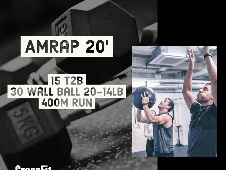 AMRAP Wall Ball Toes to bar Run
