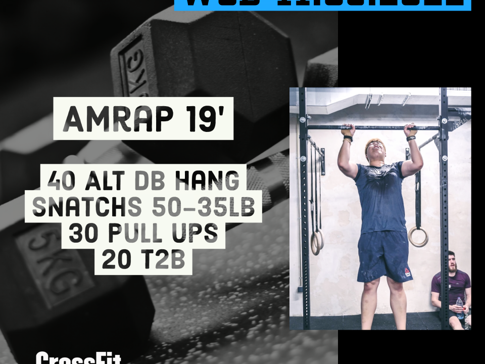 AMRAP DB Snatch Toes To Bar Pull Ups