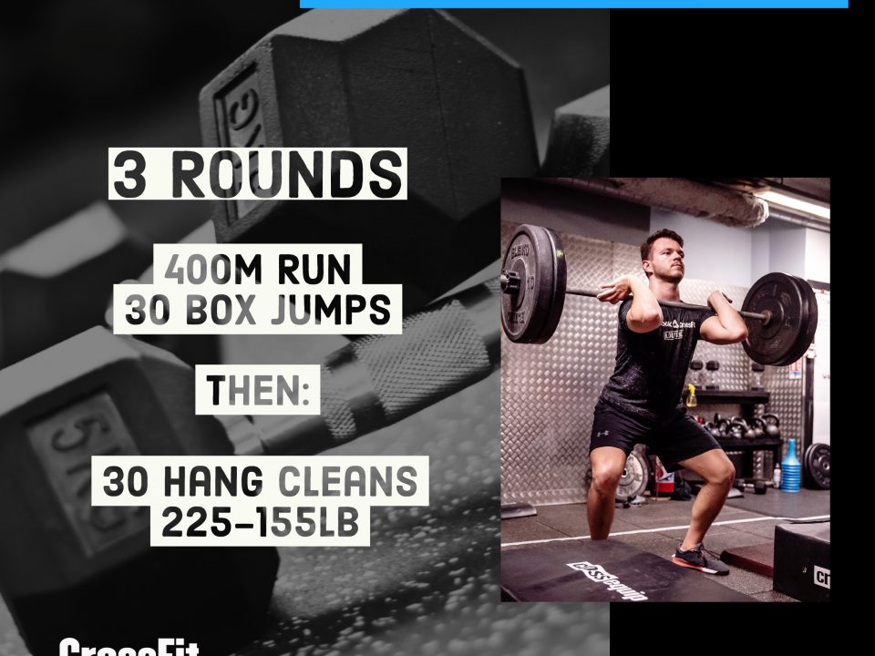 For Time Run Box Jump Hang Cleans