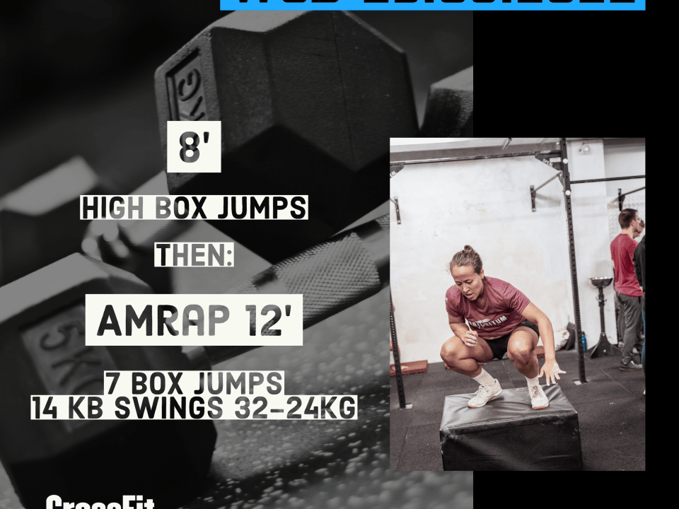 High Box Jump KB Swings Box Jump AMRAP