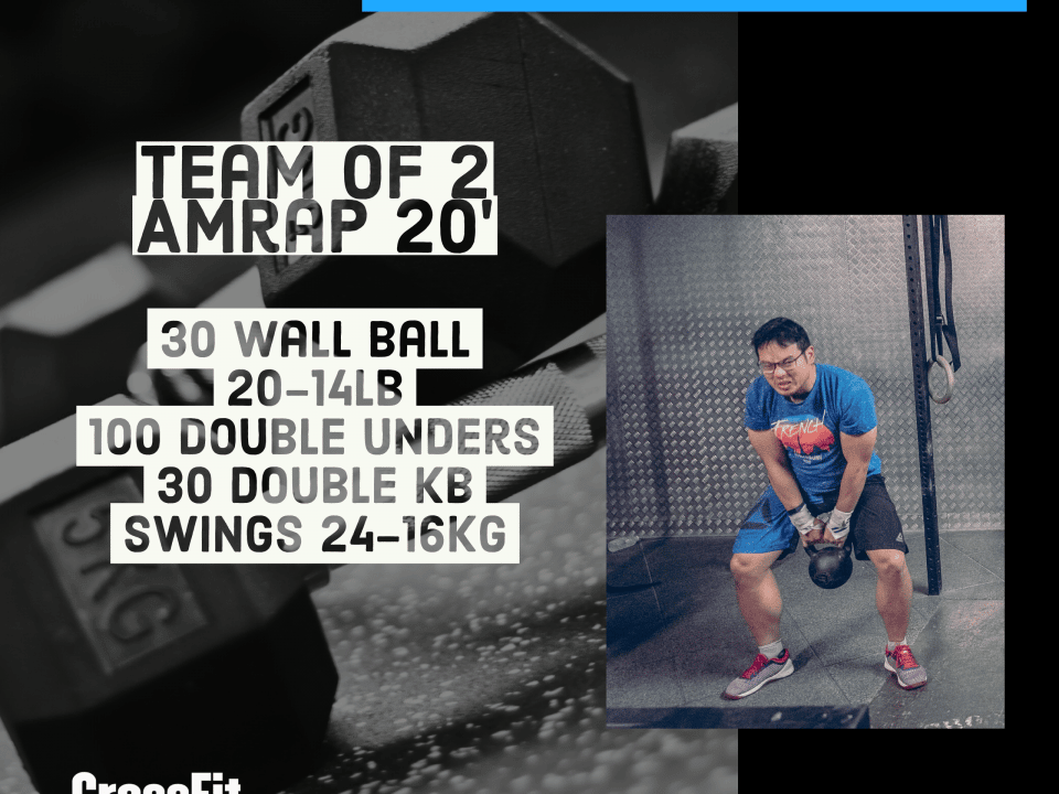 AMRAP Team workout Double Under Double KB Swing Wall Ball