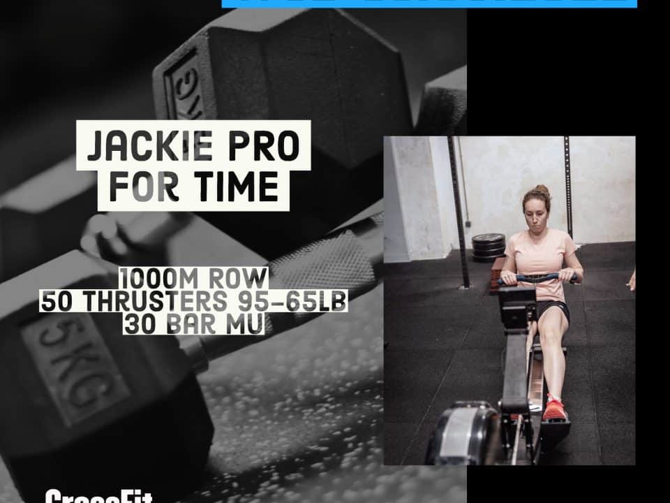 For Time Jackie Pro Row Thruster Bar Muscle Up